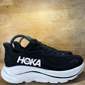 Hoka One One Clifton 10 REFLECTIVE Womens Size 7.5 Running Shoes Sneakers Black